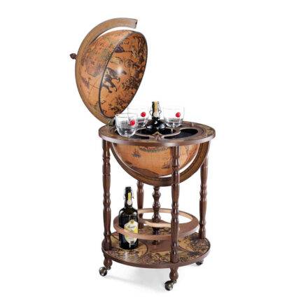 Gaublys-baras Minerva Classic Brown, Zoffoli. 40cm skersmens, 93cm aukščio, anglų kalba. Rankų darbo, Italija