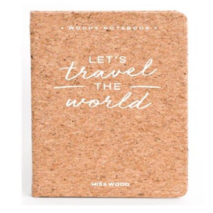 Knygelė užrašams kamštinė A6 Let's Travel