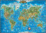 Pasaulio žemėlapis vaikams 97x137 cm