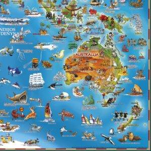 Pasaulio žemėlapis vaikams 97x137 cm