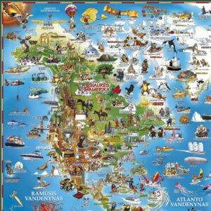 Pasaulio žemėlapis vaikams 97x137 cm