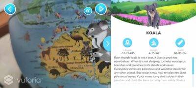 Gaublys gyvūnų-gamtinis AR interaktyvus 25cm