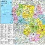 Stalinis Lietuvos administracinis ir gamtinis žemėlapis 42 x 29,7 cm