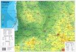 Stalinis Lietuvos administracinis ir gamtinis žemėlapis 42 x 29,7 cm