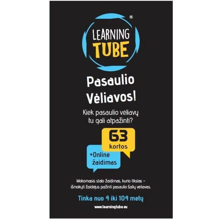 Stalo žaidimas Pasaulio vėliavos 2+ žaidėjų. Lietuvių kalba