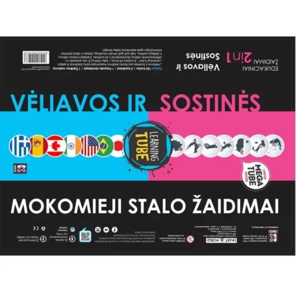 2 mokomieji žaidimai: Pasaulio vėliavos + Pasaulio sostinės. Lietuvių kalba
