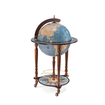 Gaublys-baras Da Vinci Blue Dust Zoffoli. 40cm skersmens, 93cm aukščio. Rankų darbo, Italija