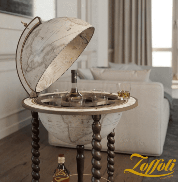 Gaublys-baras Explora Old White Zoffoli. 40cm skersmens, 93cm aukščio. Rankų darbo, Italija