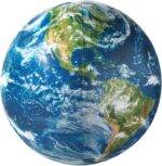 Pripučiamas kamuolys Žemė iš kosmoso 40 cm