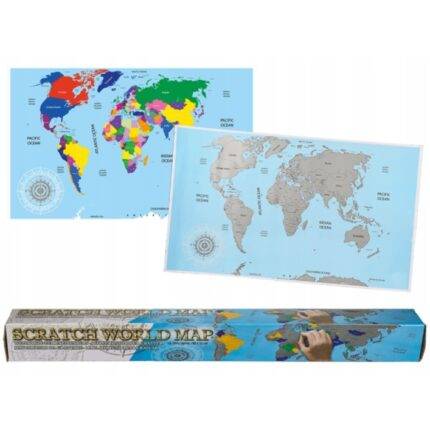 Nutrinamas Pasaulio žemėlapis 88x52 cm